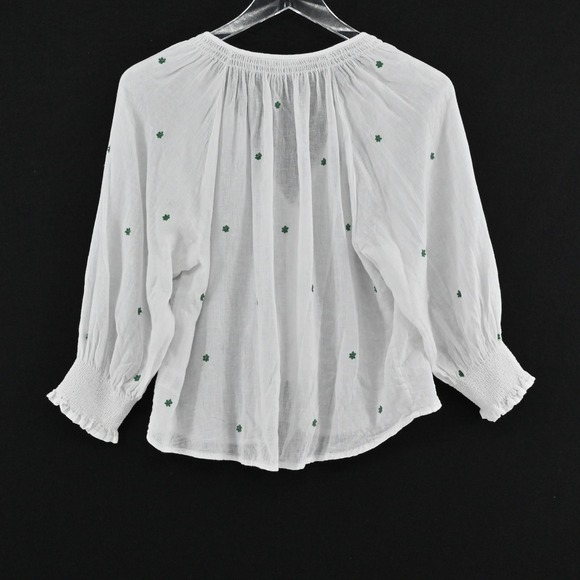 Rails Womens Mariah Embroidered Top Size XS Daisy Floral Linen Cottage Peasant - Picture 2 of 13